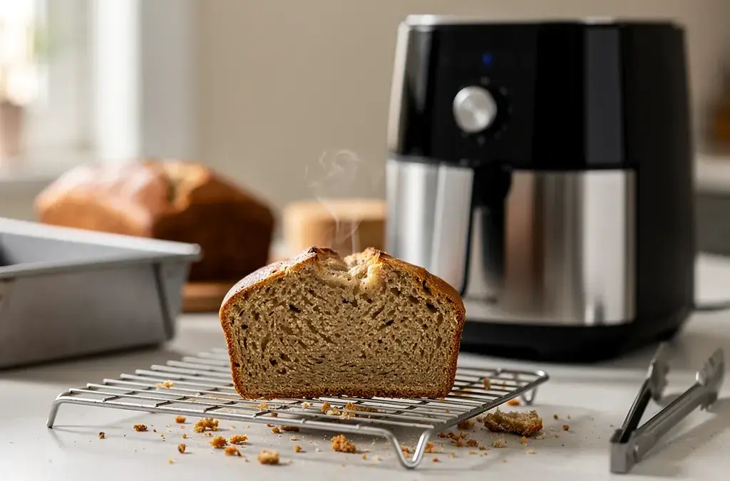Heißluftfritteuse mit Backfunktion für gesundes Kochen und Backen in einem Gerät