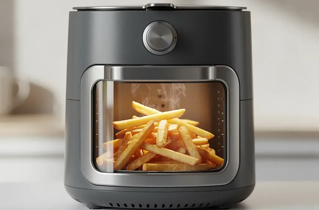 Airfryer mit Sichtfenster zur einfachen Überwachung des Garvorgangs beim Kochen
