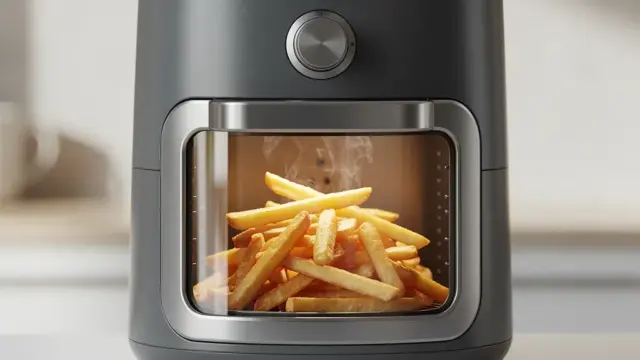 Airfryer mit Sichtfenster zur einfachen Überwachung des Garvorgangs beim Kochen