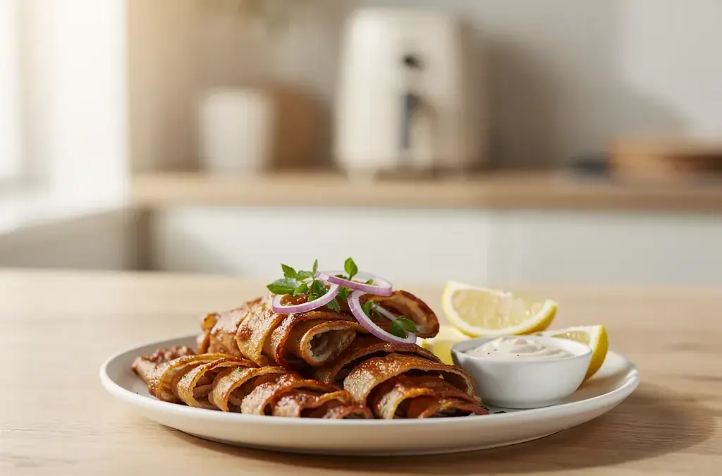 Heißluftfritteusen Funktion erklärt: Gyros schmackhaft und knusprig zubereiten