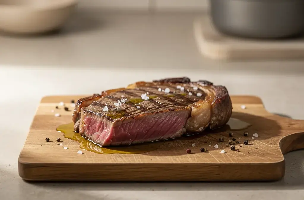 Saftiges Steak in der Heißluftfritteuse perfekt zubereitet bei 200°C
