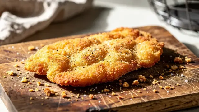 Knuspriges Schnitzel aus dem Airfryer mit perfekt goldbrauner Panade