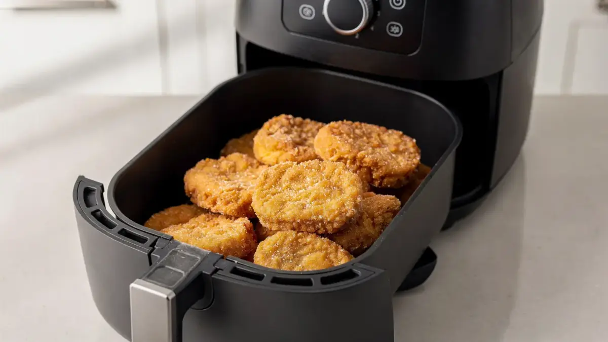 Tiefgekühlte Chicken Nuggets in der Heißluftfritteuse zur Zubereitung